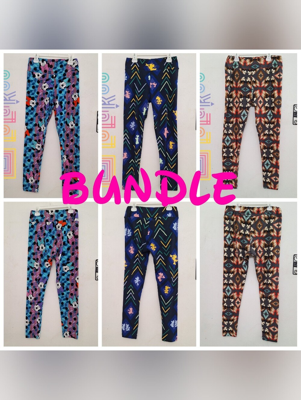 Bundle of 3 LuLaRoe Disney leggings